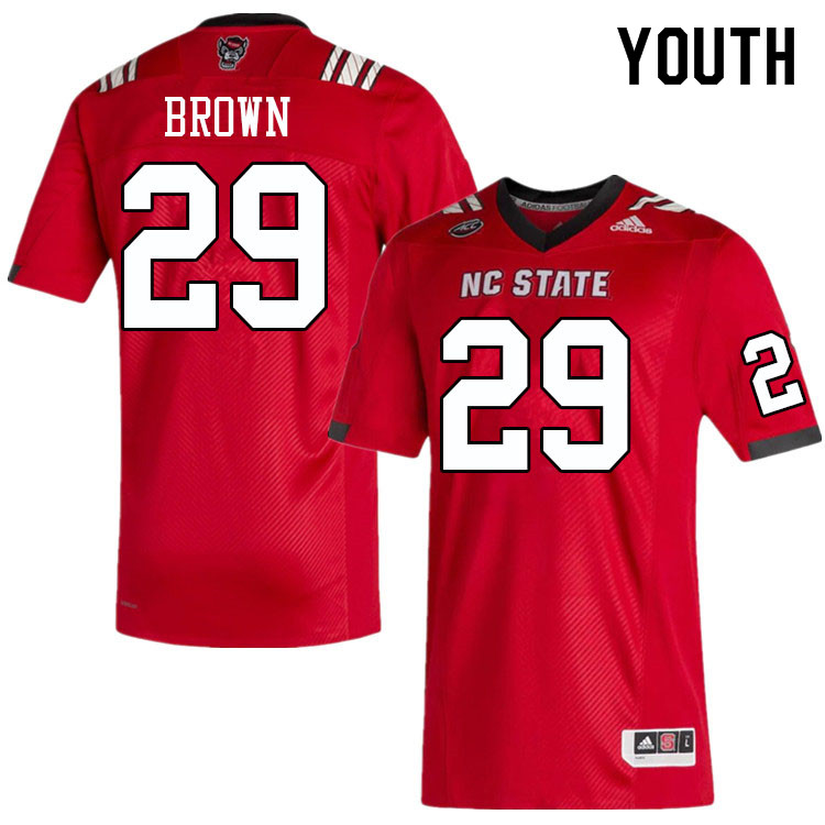 Youth #29 Sean Brown NC State Wolfpack College Football Jerseys Sale-Red - Click Image to Close